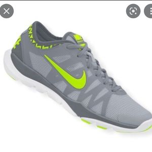 Nike Training Flex Supreme TR3 Running Shoe - Size 10 (Grey and Neon Yellow)
